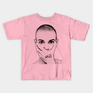 sinead oconnor on soft pink Kids T-Shirt